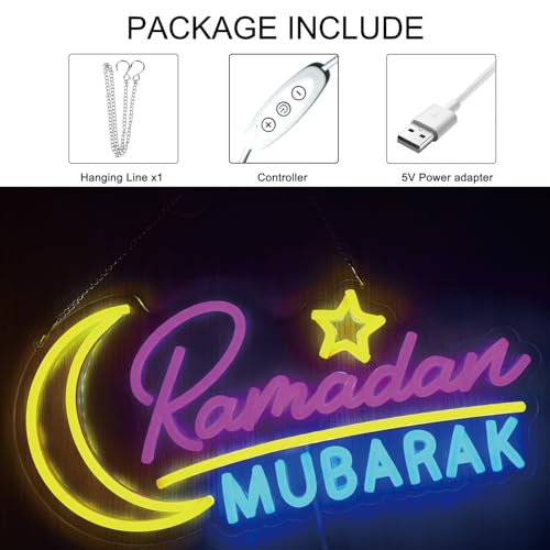 Ramadan Mubarak Decorations Neon Sign