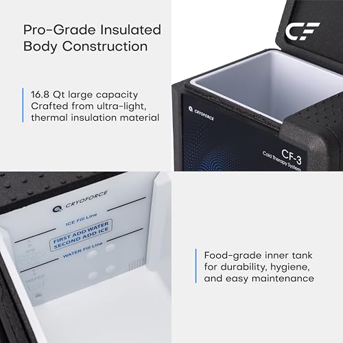 CF-3 Pro Cold Therapy Machine, 11QT Large-Capacity Ice Therapy System for Full Knee & Shoulder Coverage, Programmable Recovery System for ACL, TKR & Sports Training