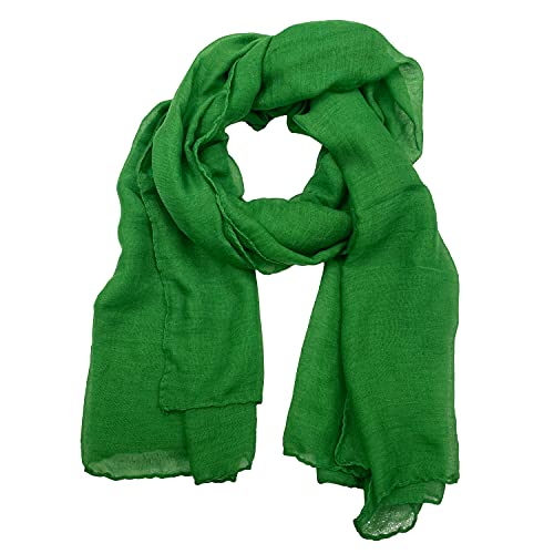 woogwin Women's Scarf Lady Light Soft Fashion Solid Shawl Wraps - color: Green2