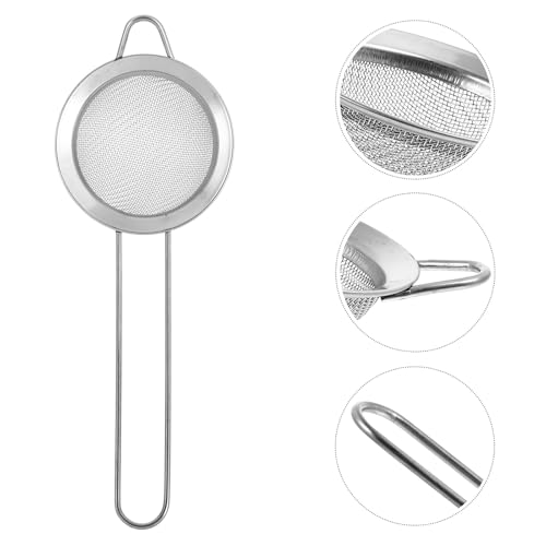 ERINGOGO 2pcs Stainless Steel Reptile Sand Mesh Shovel with Fine Filter for Sand Bedding Drainage and Waste Scooping in Terrarium Cleaning Supplies