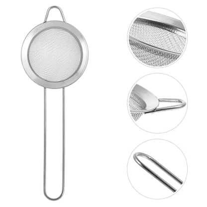 BESTonZON 2pcs Reptile Sand Scoop Stainless Steel Filtering Mesh Shovel for Sand Substrate Cleaning in Terrariums, Sturdy Litter Sifter for Desert Lizards and Snakes