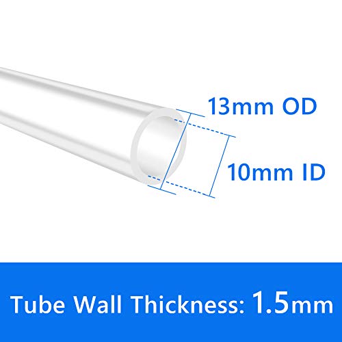 Quickun Pure Silicone Tubing, 10mm ID x 13mm OD High Temp Food Grade Tube Pure Silicone Hose Tube for Home Brewing, Beer Line, Kegerator, Wine Making, Aquaponics, Air Hose by Proper Pour (3.28 Ft) - size: 10mmx13mm, style: 3.28Ft (1meter)