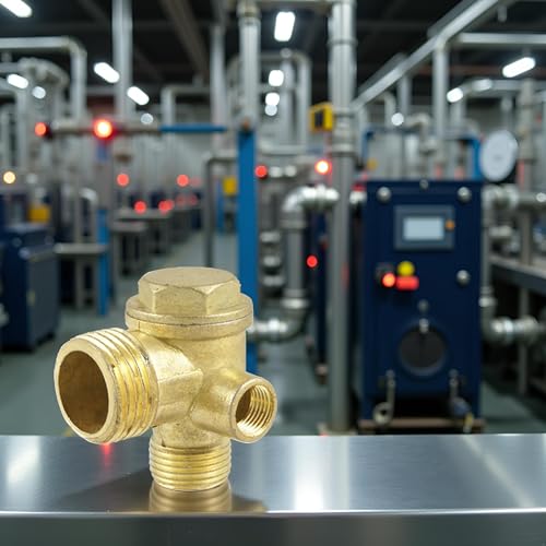 Gold Female Thread Check Valve 3-Port Brass Male Threaded Air Compressor Check Valve Central Pneumatic Air Compressor Accessories Air Compressor Replacement Parts，Valves，Check Valves
