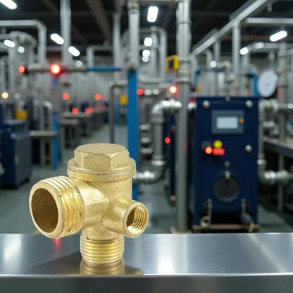 Gold Female Thread Check Valve 3-Port Brass Male Threaded Air Compressor Check Valve Central Pneumatic Air Compressor Accessories Air Compressor Replacement Parts，Valves，Check Valves