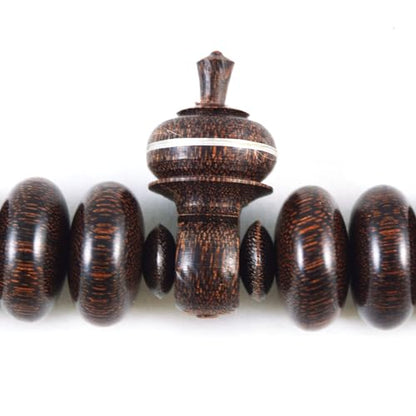Limited Edition Large Polished Tamarind Wood Handmade Sufi Tijani Prayer Beads