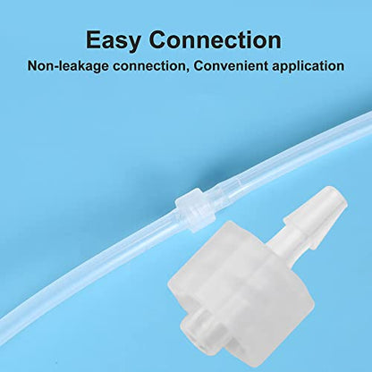 MEETOOT 10pcs Male Luer Lock 3/32" Polycarbonate Hose Barb Adapter for Laboratory Biochemical/Analytical Instruments, Food Machinery and Aquarium Equipment - size: 3/32Inch