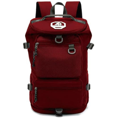 gym duffel bag backpack wrestling bag with shoe compartment 4 kinds of back method waterproof sports walking laptop - color: B-magenta Red