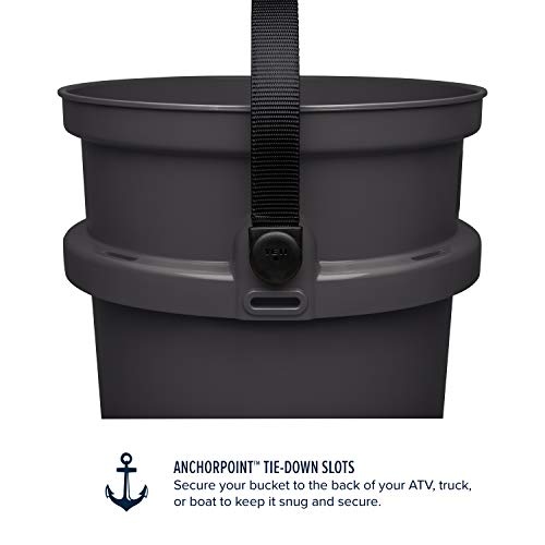 YETI Loadout 5-Gallon Bucket, Impact Resistant Fishing/Utility Bucket - color: Charcoal