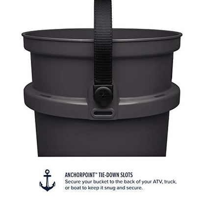 YETI Loadout 5-Gallon Bucket, Impact Resistant Fishing/Utility Bucket - color: Charcoal