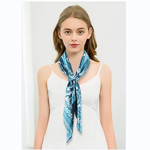 vimate 35" Square Silk Like Head Scarf - Women's Fashion Satin Scarf Bandana for Hair Wrapping at Night. - color: G#. Style--67