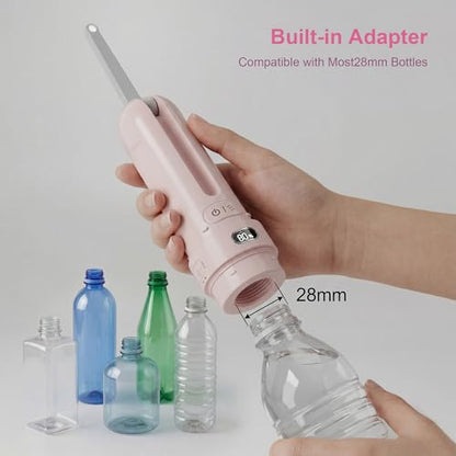 Electric Portable Bidet – Rechargeable Travel Bidet for Women Postpartum Care & Personal Hygiene | with 3 Pressure Modes for Home Travel & Camping (Pink) - color: Pink