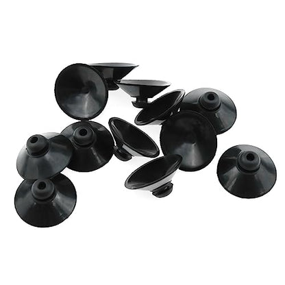 Fish Tank Suction Cup Clips Black Sucker Clips Aquarium Suction Cup Clips Fish Tank Attachments for Tank Pump, Overhead Line Tube,etc. （28mm/1.1inch）-12PCS
