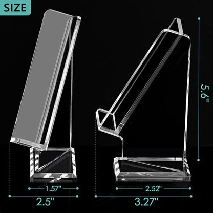 SANRUI Acrylic Pen Holder Desktop Display, Vertical Fountain Pen Pencil Stand Ballpoint Showholder, Clear Makeup Brush Rack, Paintbrush Drying Support Organizer Desk for Exhibitions,Office,Store Use - style: Vertical Pen Holder（1PCS)