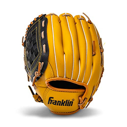Franklin Sports Field Master Baseball + Softball Glove - Field Master Adult + Youth Baseball + Softball Mitt - Men's + Women's Gloves - color: Tan, style: 10.5" - Basket Web