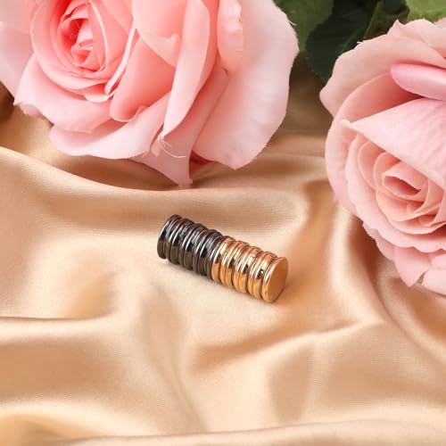 8pcs Hijab Magnetic Pins, Multi-Purpose Magnetic Scarf Clip no Snag Hijab Magnets Scarf Magnetic Clasp Strong Magnetic Hijab Pins Pinless Brooch for Women Clothes (Gold, Black) - color: Gold, Black