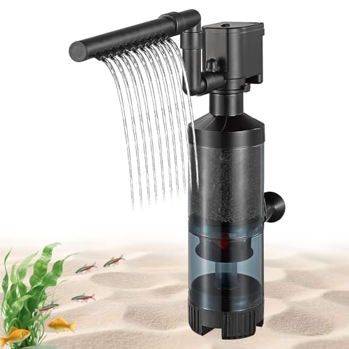 Carefree Fish Aquarium Sponge Filter Quiet with Fish Poops Collector Quiet for 8~20Gal Fish Tank for Saltwater and Freshwater - size: M(8~20Gal)