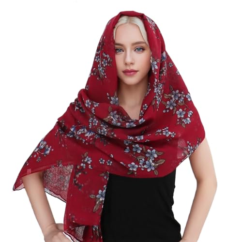 vimate 여성용 경량 면 스카프 패션 헤드 커버 히잡 보일 스카프 숄 랩 - color: K1#.style 26