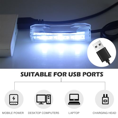 Aquarium Water Plant Light, Underwater Light for Aquarium Fish Tank Home Desktop Mini Decoration Soft LED Lamp with Connector