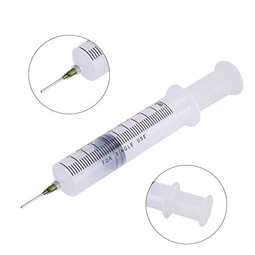 Reusable 100ml Syringes with 27.6 Inch Tube and Blunt Needle 14G 1.5”, Sterile Luer Lock Syringe Individually Packaged for Labs, Measuring,Oil or Glue - style: 100 ml