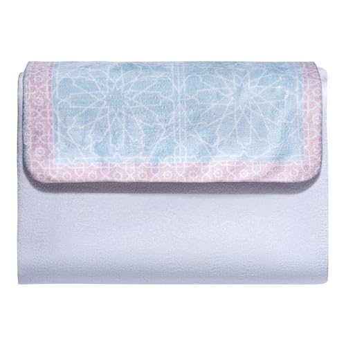 Portable Sejadah Prayer Mat – Velvet, Linen, and Chenille with Compact Storage (Cashmere Islamic Arch)