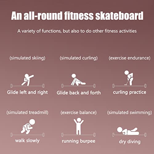 Slide Board with Shoe Cover, Sliding Booties, Slimming Exercise Slide Mat for Leg Pot Training Fitness and Athletic Training (size:200 * 50cm) - color: Black