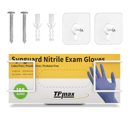 TPmax L Size Gloves Box Holder Glovesbox Wire Rack Dispenser for Gloves,Tissues Paper Towels Organizer - Mounting Accessories Included - Holds 1 Box - Perfect for Lab, Food Service and Home - style: Single