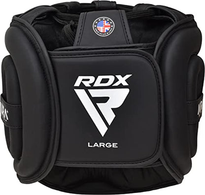 RDX Boxing Headgear, MMA Training, Adjustable Padded Full Coverage, Muay Thai, Kickboxing, Sparring, Martial Arts, Karate, Taekwondo Combat Sports Helmet, Men Women Home Gym - size: Large