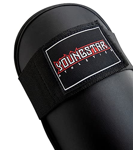 Young Star Youth Shin Pads | MMA Training Gear Pad | Great for Muay Thai, BJJ, Jiu Jitsu, Judo, Boxing and Mix Martial Arts