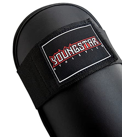 Young Star Youth Shin Pads | MMA Training Gear Pad | Great for Muay Thai, BJJ, Jiu Jitsu, Judo, Boxing and Mix Martial Arts