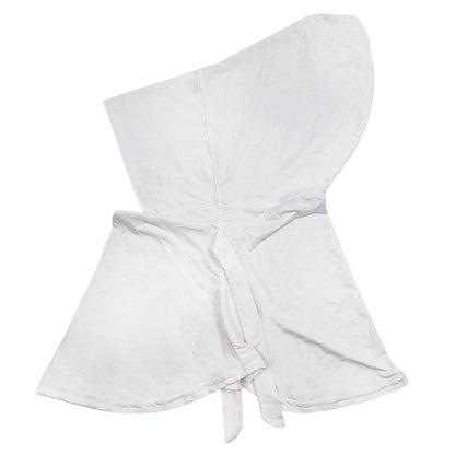 Lina & Lily Jersey Tie Back Hijab Underscarf with Neck Cover Full Coverage for Muslim Women - color: White