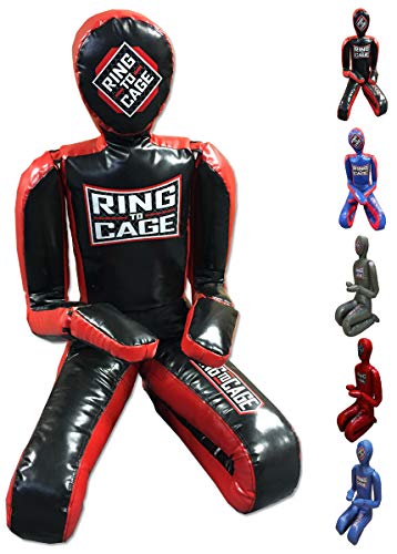 Ring to Cage Deluxe MMA Grappling/Jiu Jitsu/Ground & Pound Dummy 3.0 - Youth or Adult - color: Adult (Filled) Black/Red