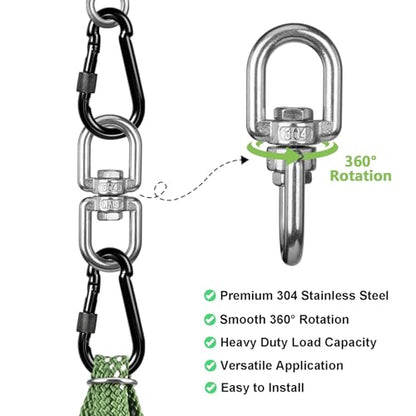 Heavy Duty Punching Bag Hanger with Boxing Bag Straps,180° +360° Rotation, Wall Ceiling Mount Hook for Heavy Boxing Bag, Weight Training, Aerial Yoga - color: Green