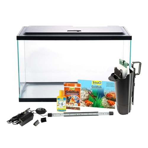 Tetra Goldfish LED Kit 10 Gallons, Complete Aquarium Set with Lighting and Filter