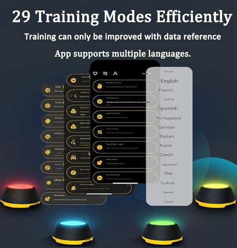 Reaction Training Lights Improves Reaction Speed and Agility，Reaction Training for Thletes, Trainers, Coaches, Fitness Trainers, Physical Educators,Physical Therapy - style: 4 pack