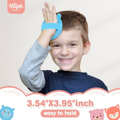Hilph Kids Ice Packs for Boo Boos, Reuable Kids Hot Cold Packs with Cover and Handheld Straps for Pain Relief, Toddler Animal Ice Packs for Bumps, Swelling, Wisdom Teeth (3 Packs) - style: E-Fox&Hippo&Bear