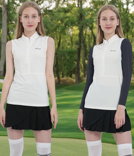 Women's Golf Cooling Shawl Outdoor Sun Protection Arm Sleeves - color: Black, size: Small-Medium