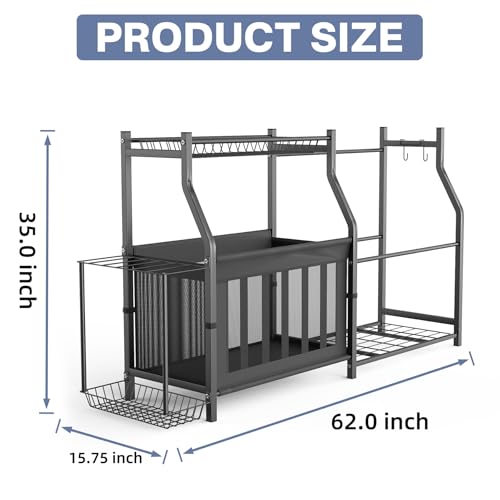 WALMANN Garage Sports Equipment Organizer, Ball Storage Stand, Indoor Golf Bags Stand for Garage - style: Stand for 2 Bags