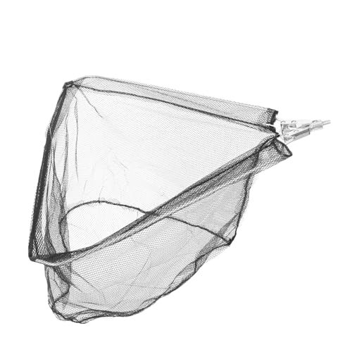 TOYANDONA Lightweight Folding Fishing Catch Net Replacement Head Stainless Steel Solid Mesh with Strong Tensile Strength Fast Water Drainage for Catch and Release Anglers Compact Detachable