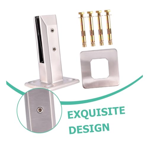 VILLCASE Easy to Use Glass Clamp Stainless Steel Glass Bracket Practical Fixing Tool for Lid and Screw
