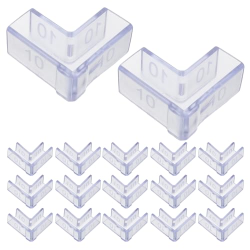 jojofuny 25pcs Aquarium Corner Protectors 90 Degree Fish Tank Glass Edge Guards for 10mm Thick Walls Safety Furniture Corner Bumpers Edge Covers