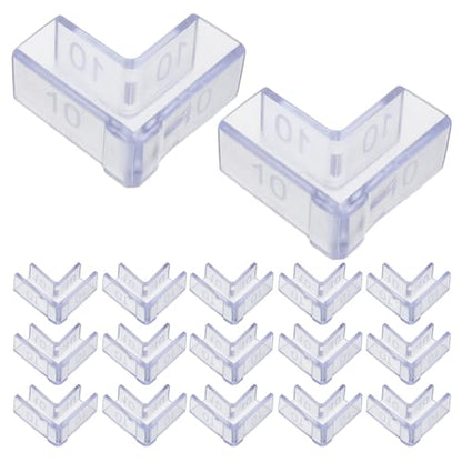 Ipetboom 25pcs Aquarium Glass Corner Protectors 10mm L-Shaped Edge Guards Fish Tank Safety Bumpers and Furniture Protection