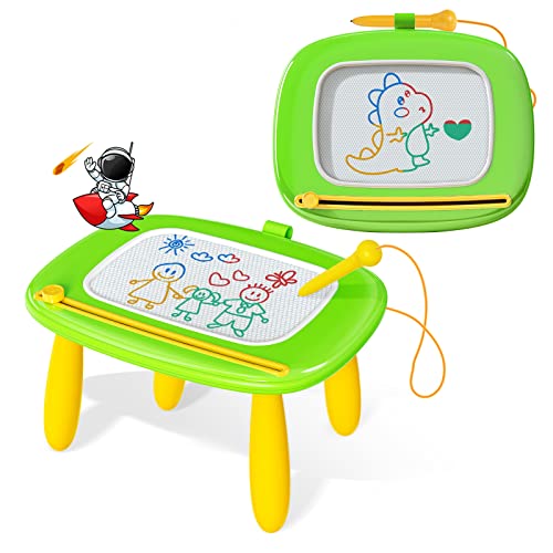Kikidex Magnetic Drawing Board, Toddler Girl Toys for 1-3 Year Old, Doodle Board Pad Learning and Educational Toys for 1 2 3 Year Old Baby Kids Birthday Gift (Green) - color: Green
