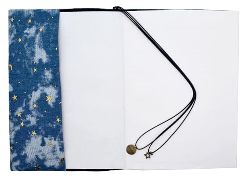 BLBMH A5 Fabric Book Cover for Paperback Journal Notebook Women - Denim - color: Denim, size: 8.3in