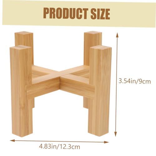 Wooden Flowerpot Holder Stand with Four Legs Plant Pot Base with Non-slip Pads Indoor Outdoor Flower Rack for Flowerpots Crafts and Fish Tank Protection