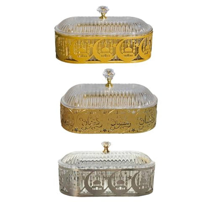 Middle Eastern Snacks Tray Ramadans Dessert Candy Storage Box Food Serving Plate Muslims Holiday Desktop Decoration