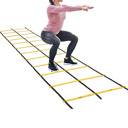Speed Training Equipment - Agility Ladder Double-Row Flexible, Perfect for Football, Rugby, Boxing, Tennis, Improve Your Speed and Agility - size: 3m