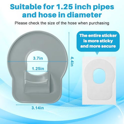 2 Pack Swimming Pool Pipe Holders Plastic Above Ground Swimming Hose Support Brackets with Tape Pool Hose Support Bracket for Preventing Pipes Sagging Accessory