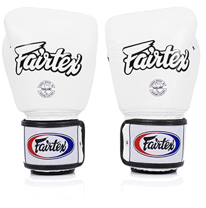 Fairtex BGV1BR Breathable Boxing Gloves, Lightweight Shock Absorbent Gear - color: White, size: 10 oz