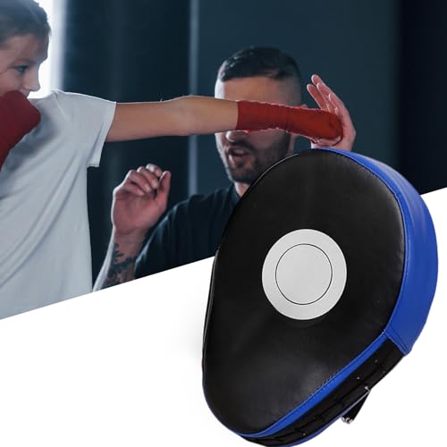 Boxing Pads Mitts Adult Punching Mitts Kick Shield Strike Pad | PU Leather for Jiu-jitsu Kali Thai Karate Home Gym Club Boxing Equipment - color: Blue