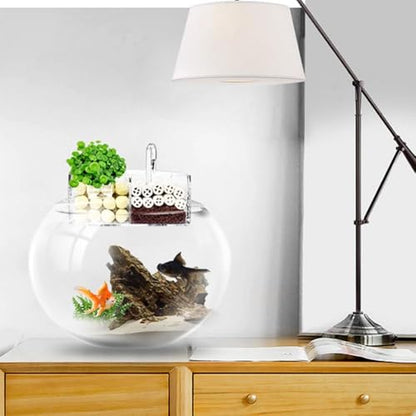 3 in 1 Aquarium Box Silent Fish Tank Top Box External Water Box Filtration Storage Case for Aquatic Animal Aquarium Accessory S Transparent(L) - size: L